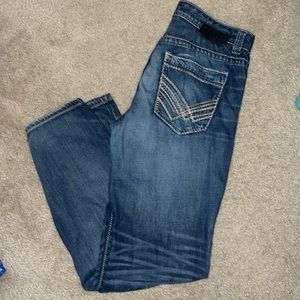 Mens Buckle Black Jeans